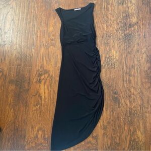 Vintage 90s y2k forever 21 black asymmetrical dress.